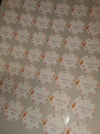 Sweet Candy Stickers | Various Sizes | Sweet Candy Party Supplies | Sweet Candy Theme Party - Dinky Designs