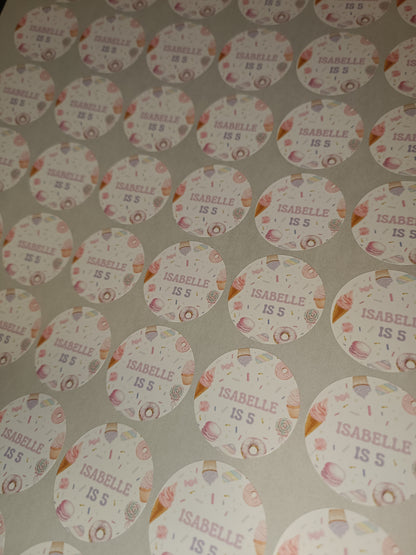 Sweet Candy Stickers | Various Sizes | Sweet Candy Party Supplies | Sweet Candy Theme Party - Dinky Designs