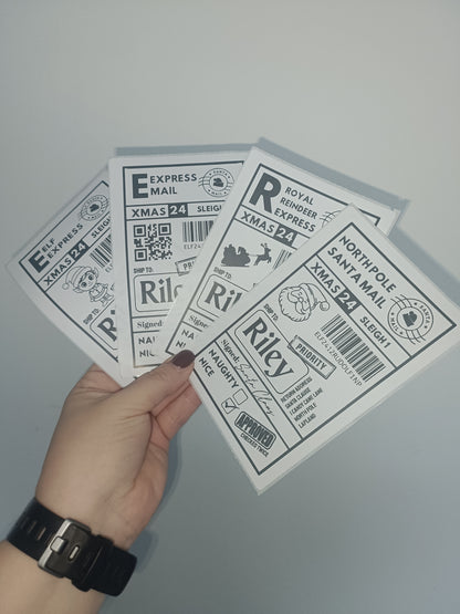 Christmas Labels | Personalised Christmas Parcel Stickers | Christmas Ideas