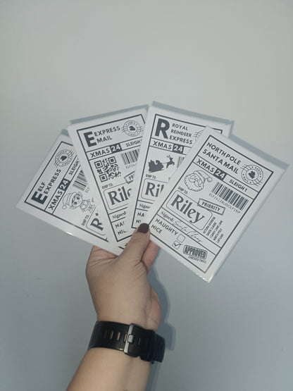 Christmas Labels | Personalised Christmas Parcel Stickers | Christmas Ideas