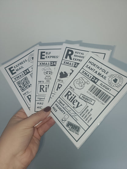 Christmas Labels | Personalised Christmas Parcel Stickers | Christmas Ideas