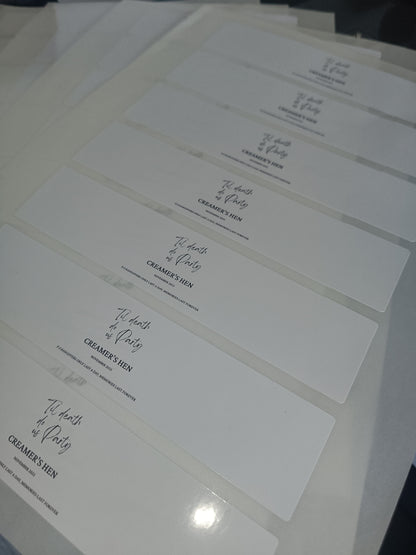 White Hen Party Water Bottle Labels | Til Death Do Us Party | Hen Do Stickers