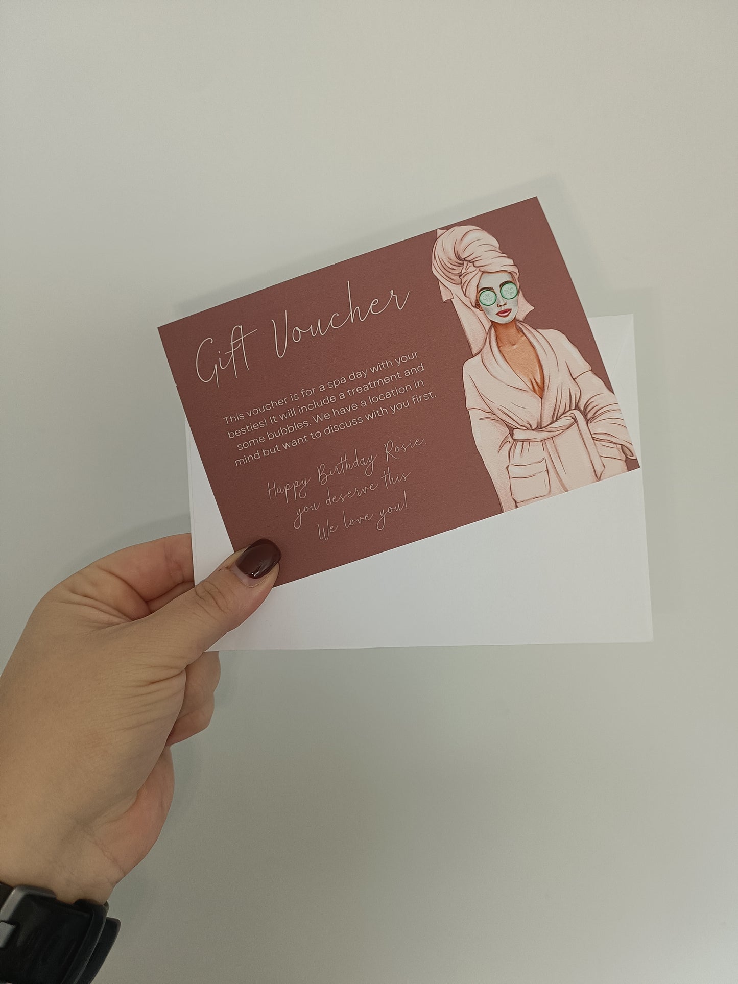 A6 Print | Spa Day, Beauty Treatment, Gift Voucher, Certificate | Gift Idea - Dinky Designs