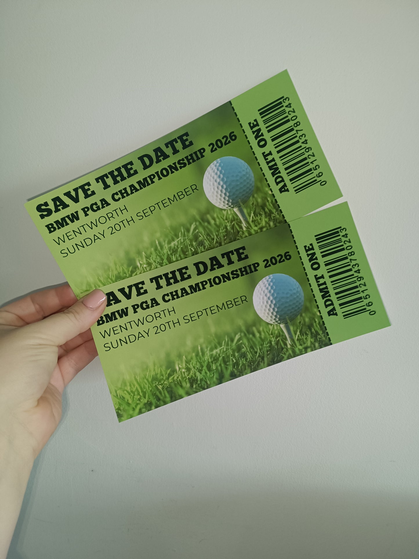 Surprise Ticket Print | Personalised Golf Day/Weekend Ticket Pass Voucher Membership | Gift Idea (Design 2)