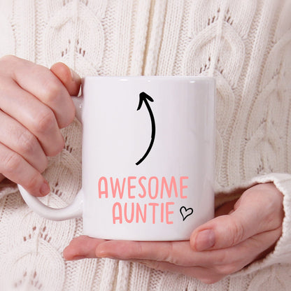 Family Mug | Awesome Auntie | Auntie Quote Design | Mug Gift