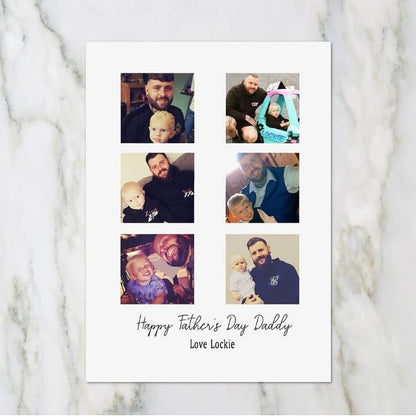 Happy Father's Day Card | Photo Collage Card | Personalised Card - Dinky Designs