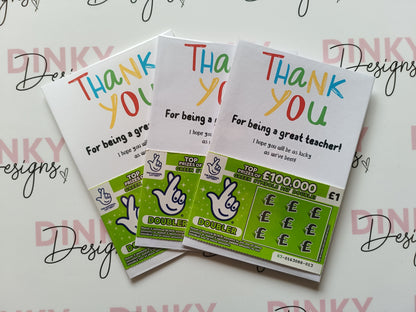 Teacher Gift | Teacher Gift Idea Scratch Card Lottery Ticket | Teacher Gift Idea
