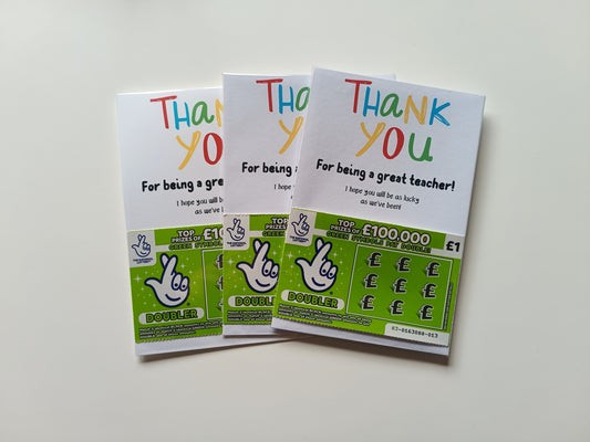 Teacher Gift | Teacher Gift Idea Scratch Card Lottery Ticket | Teacher Gift Idea