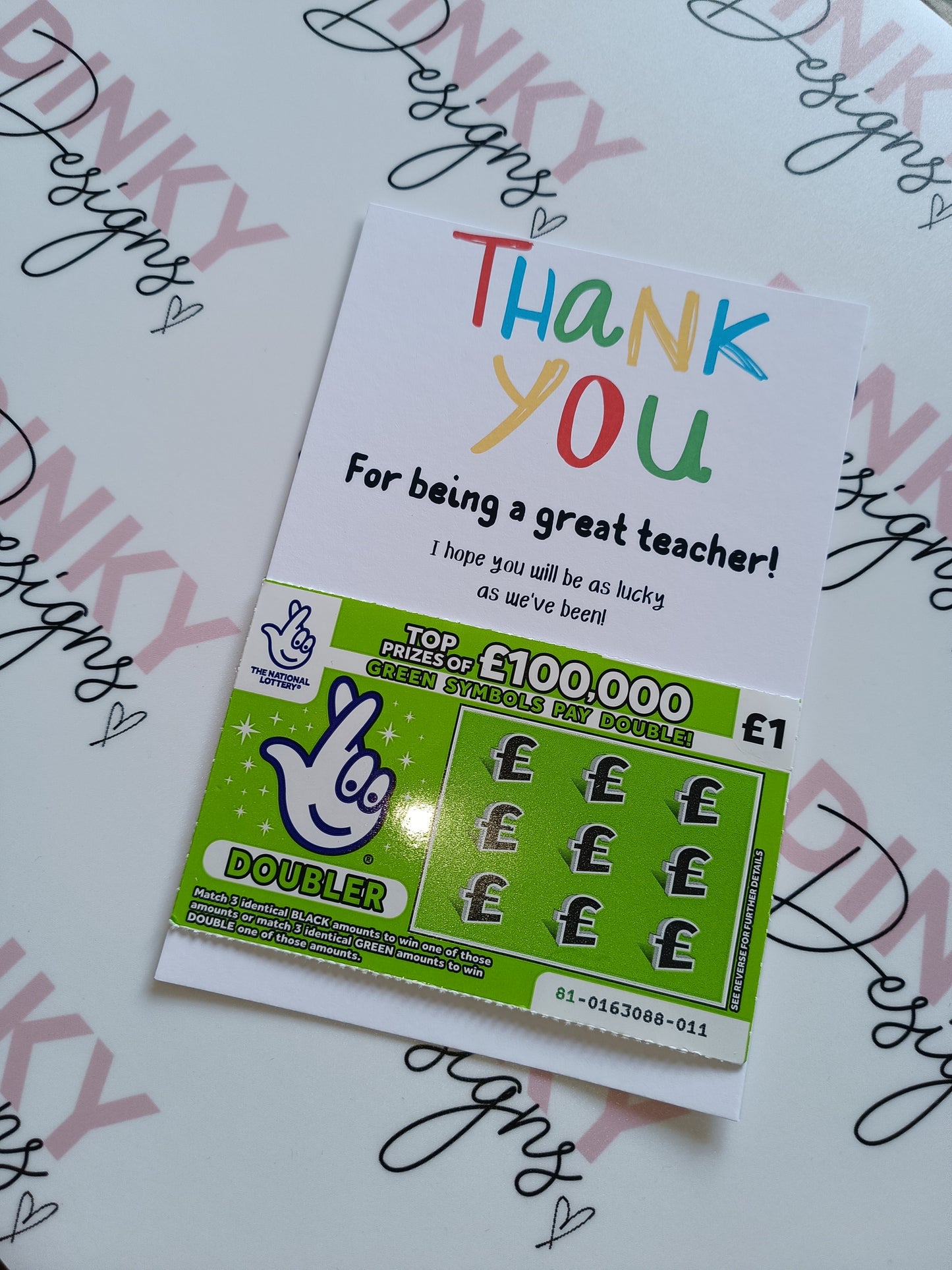 Teacher Gift | Teacher Gift Idea Scratch Card Lottery Ticket | Teacher Gift Idea