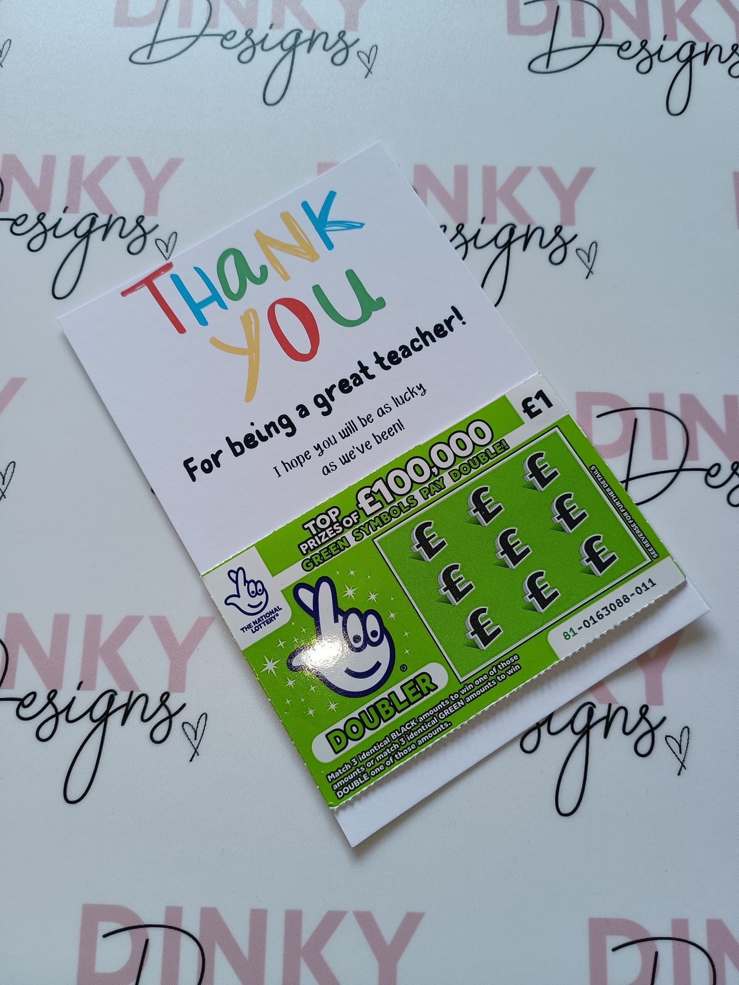 Teacher Gift | Teacher Gift Idea Scratch Card Lottery Ticket | Teacher Gift Idea