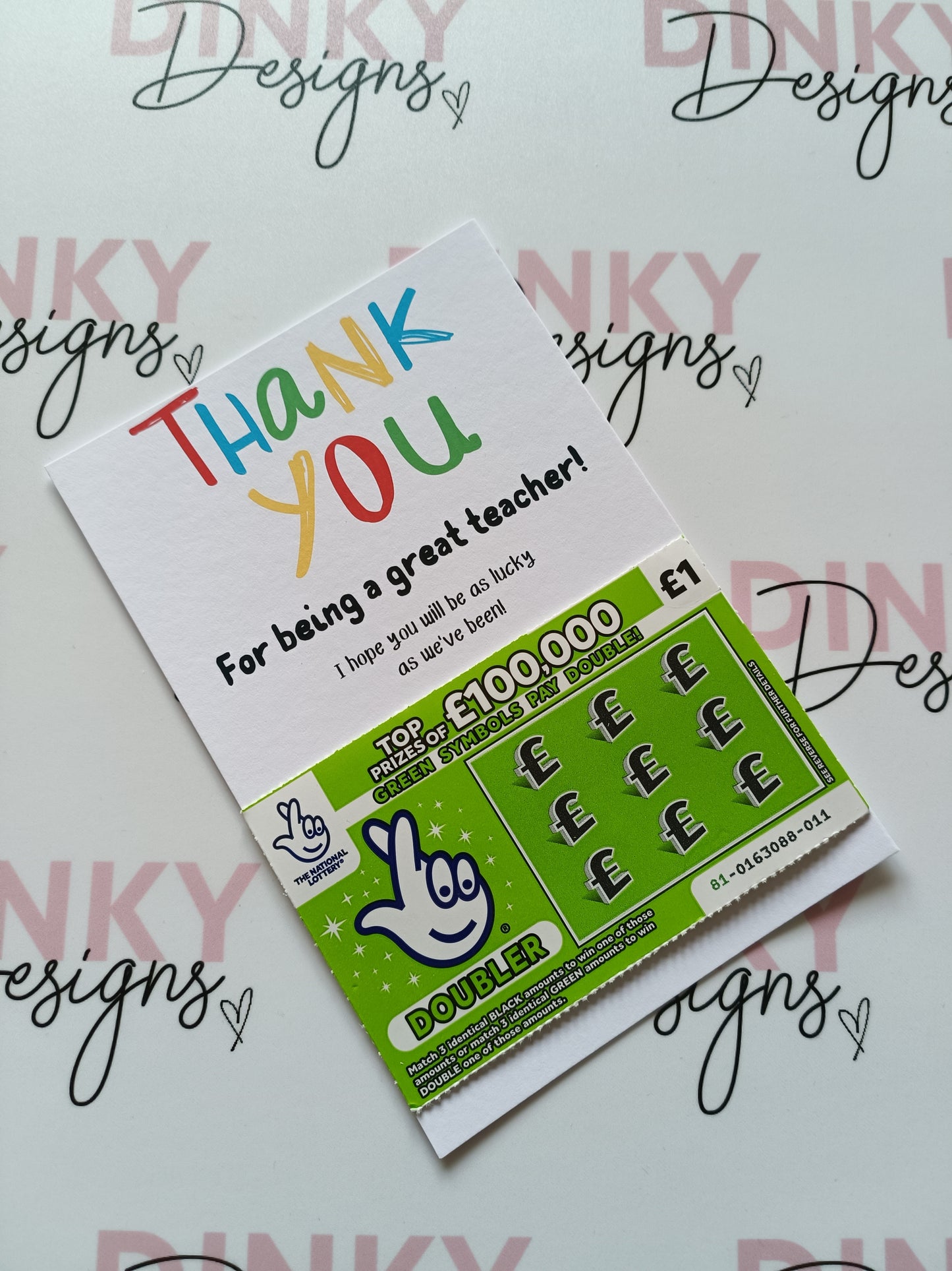 Teacher Gift | Teacher Gift Idea Scratch Card Lottery Ticket | Teacher Gift Idea