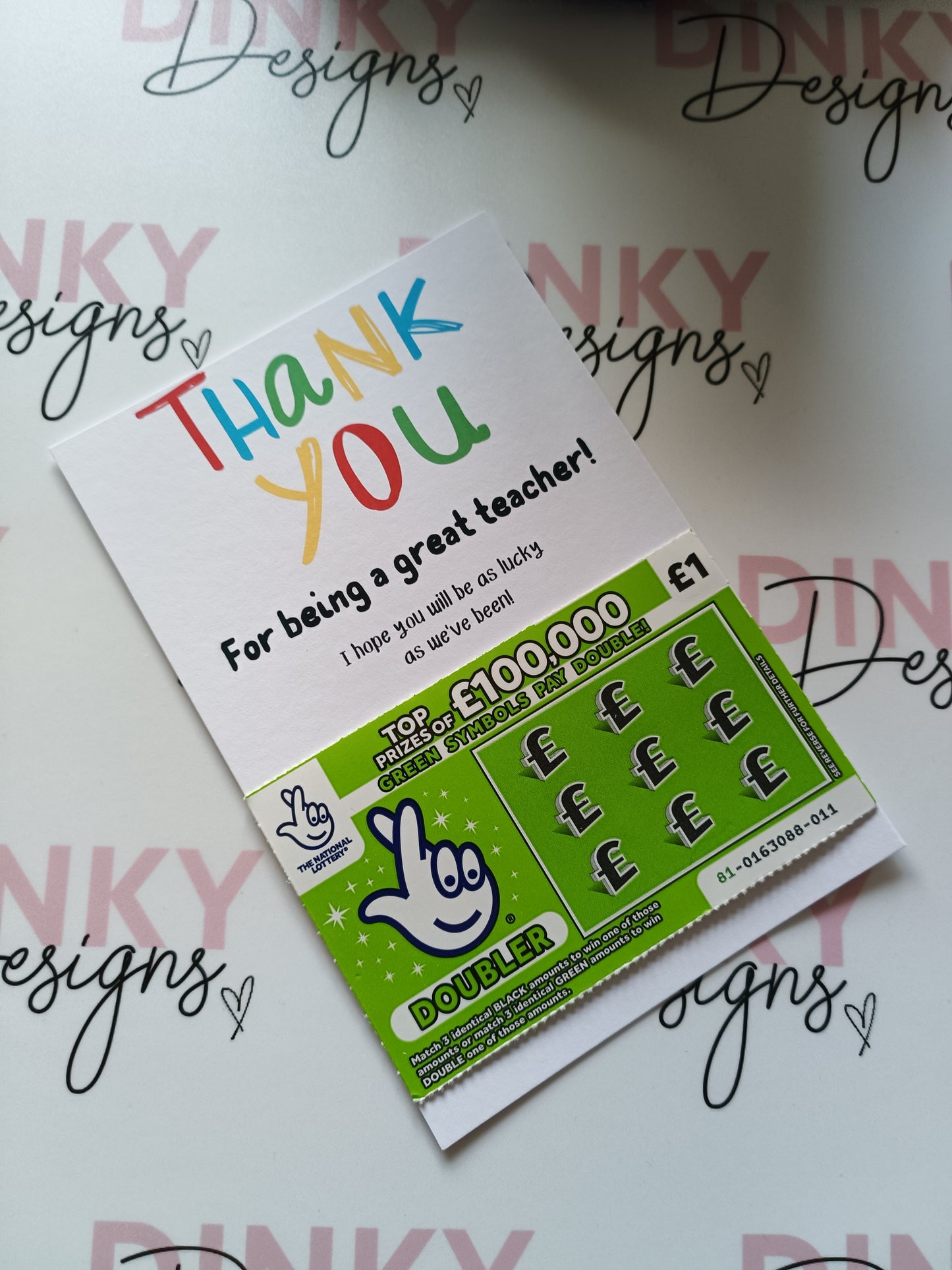 Teacher Gift | Teacher Gift Idea Scratch Card Lottery Ticket | Teacher Gift Idea