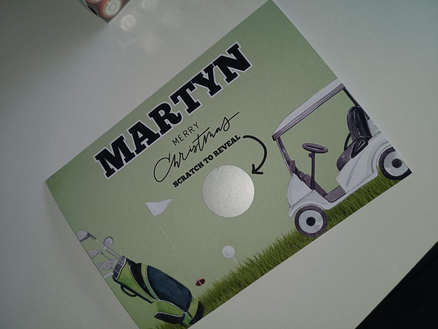 Surprise Gift Voucher Print | Personalised Golf Ticket Pass Voucher | Scratch Reveal | Gift Idea