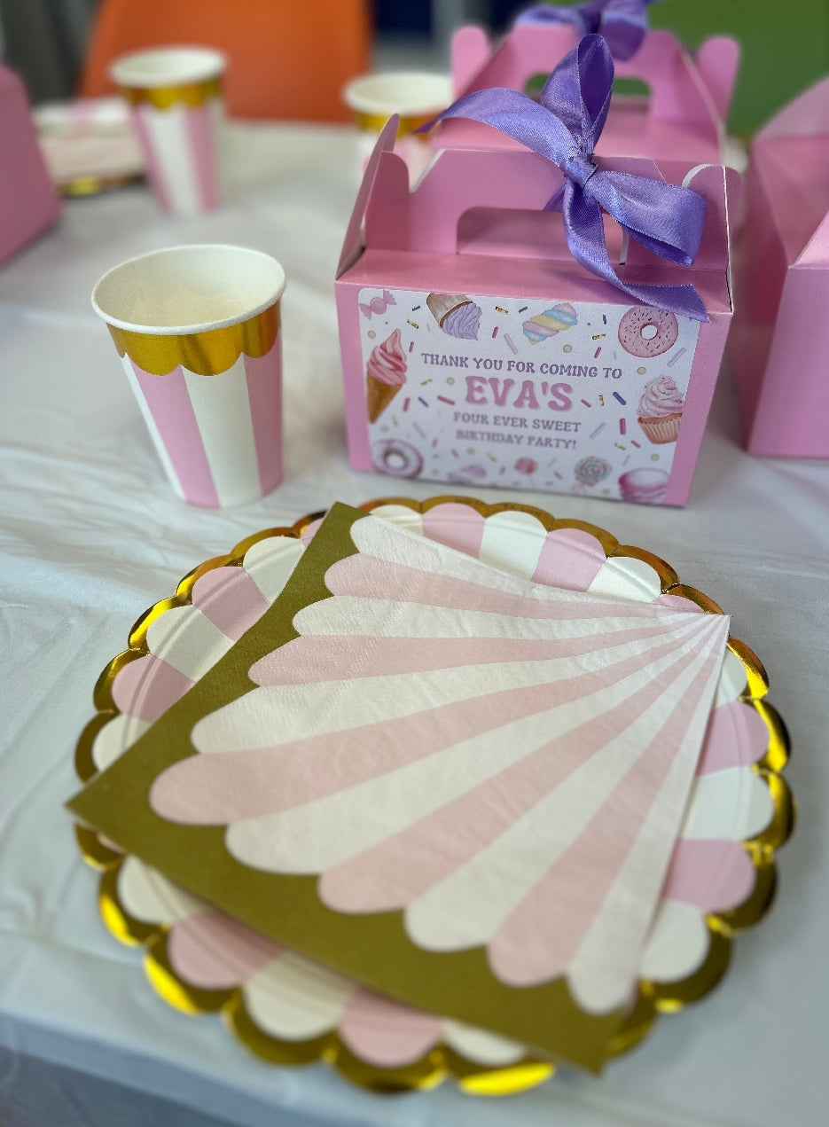 Rectangle Stickers | Sweet Candy Party Stickers | Party Bag Stickers - Dinky Designs