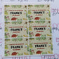 SALE | 6 x Reptile Party Stickers | Thank You For Celebrating Frank's 6th Birthday