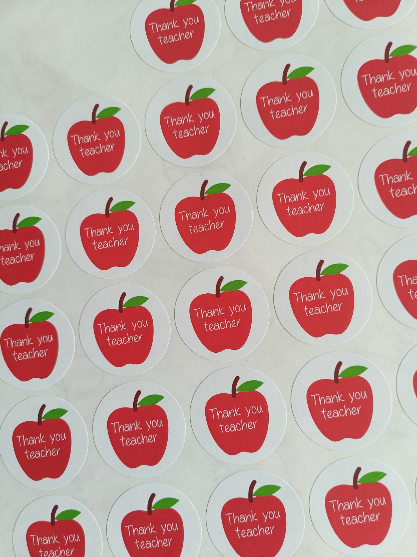 33 x Thank You Teacher Stickers | 35mm | SALE ITEM