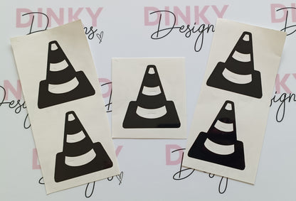 SALE | 5 x Mini Construction Cones | Vinyl Stickers