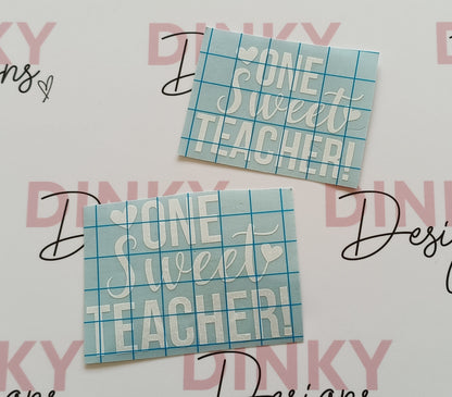 SALE | One Sweet Teacher | Vinyl Sticker