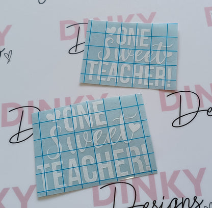 SALE | One Sweet Teacher | Vinyl Sticker