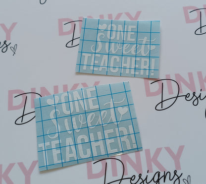 SALE | One Sweet Teacher | Vinyl Sticker