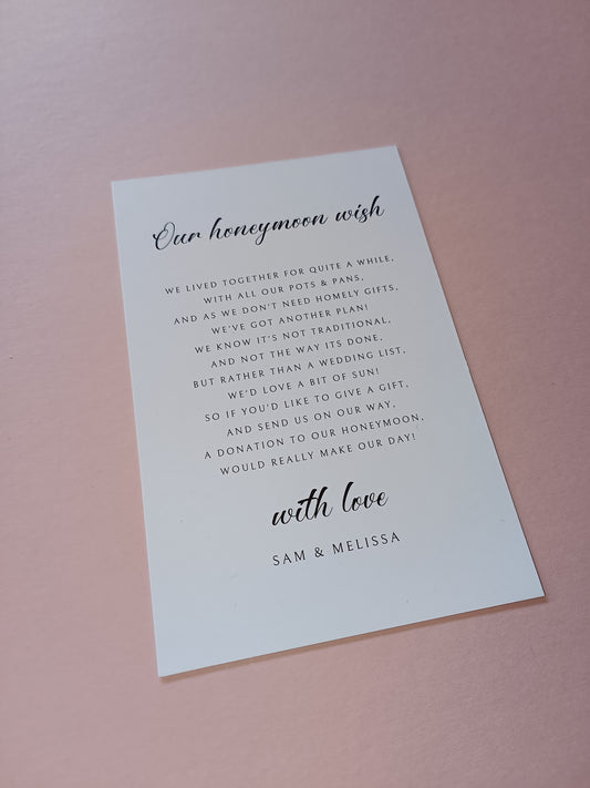 Honeymoon wish