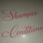 SALE | Pink Shampoo Conditioner Labels | Vinyl Sticker | Pink Sticker