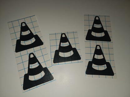 SALE | 5 x Mini Construction Cones | Vinyl Stickers