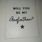 SALE | Waterproof Wine Bottle Label | Will You Be My Godfather?