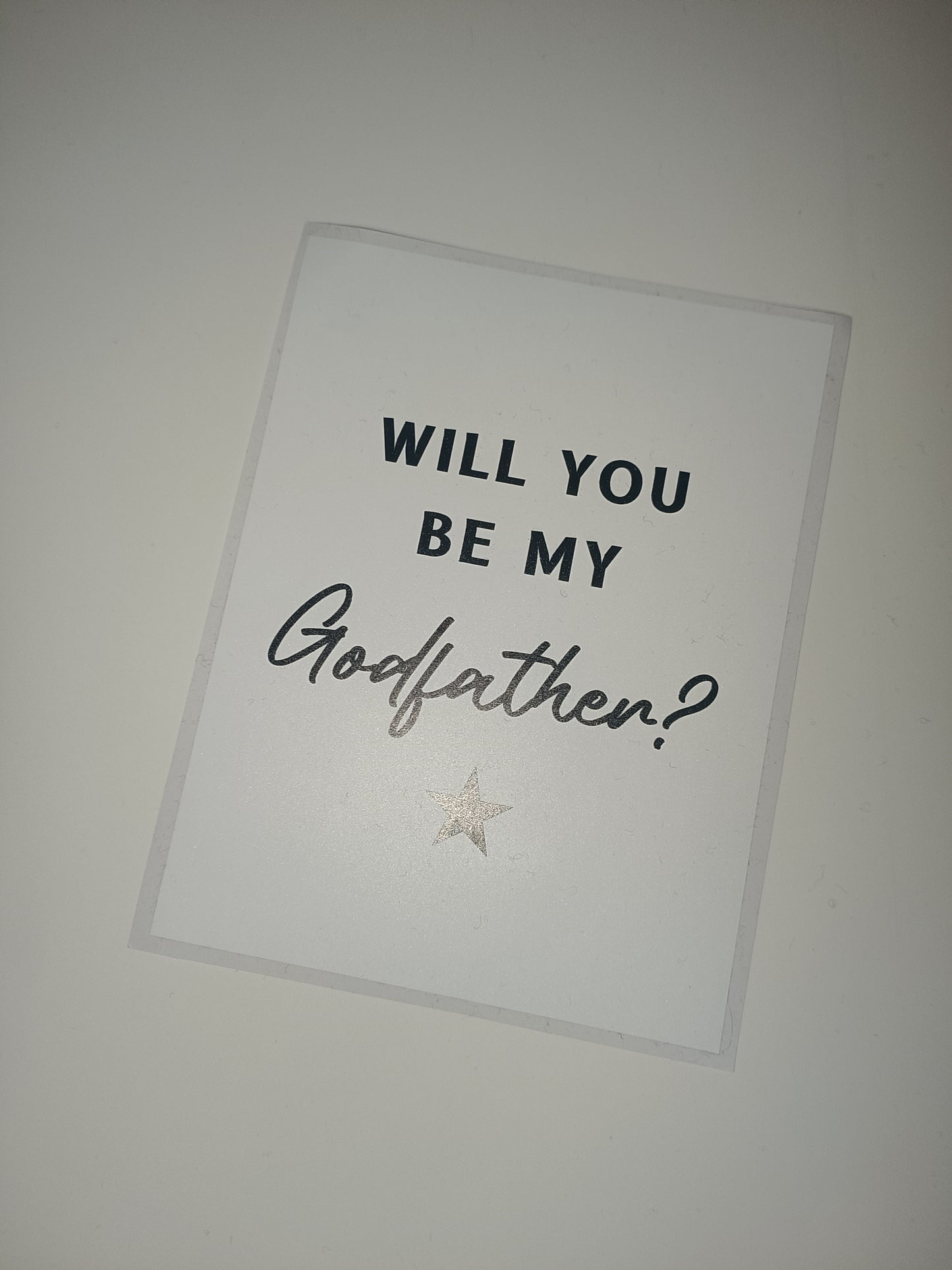 SALE | Waterproof Wine Bottle Label | Will You Be My Godfather?