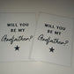 SALE | Waterproof Wine Bottle Label | Will You Be My Godfather?