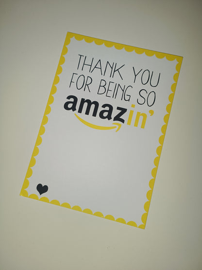 SALE - Amazon Gift Card Backing Print | Gift Idea