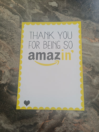 SALE - Amazon Gift Card Backing Print | Gift Idea