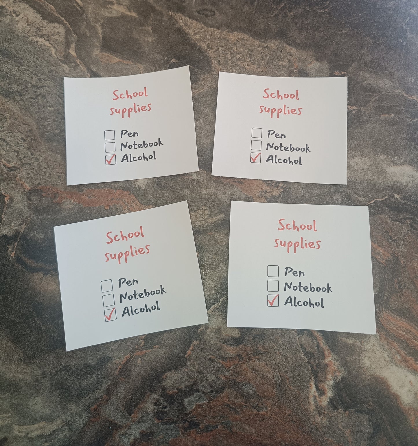 4 x Mini Wine Labels Stickers | Teacher Gifts