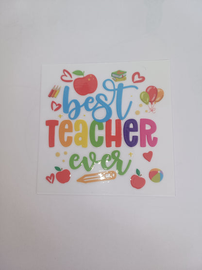 Bundle 10 x UVDTF teacher stickers