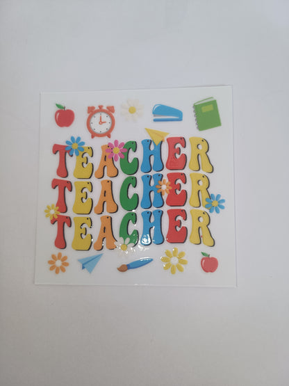 Bundle 10 x UVDTF teacher stickers