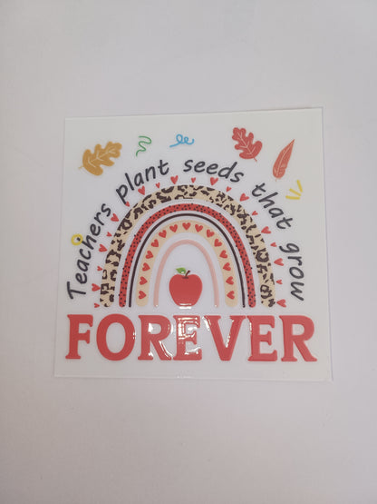 Bundle 10 x UVDTF teacher stickers