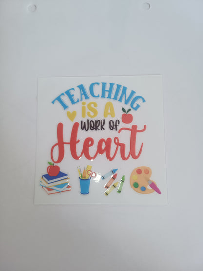 Bundle 10 x UVDTF teacher stickers