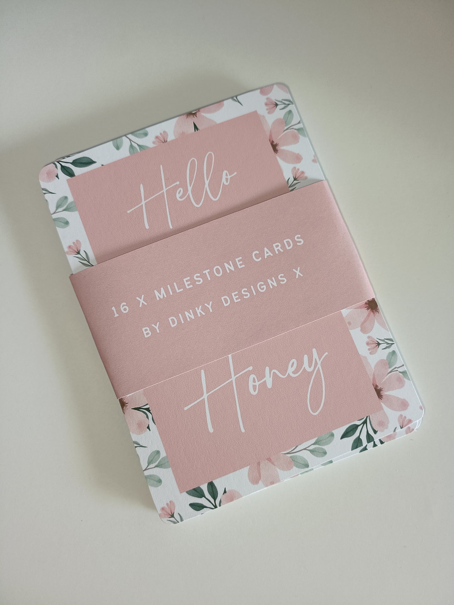 Milestone Cards | A6 Baby Milestone Cards | Pink Floral Theme | New Baby Gift Idea