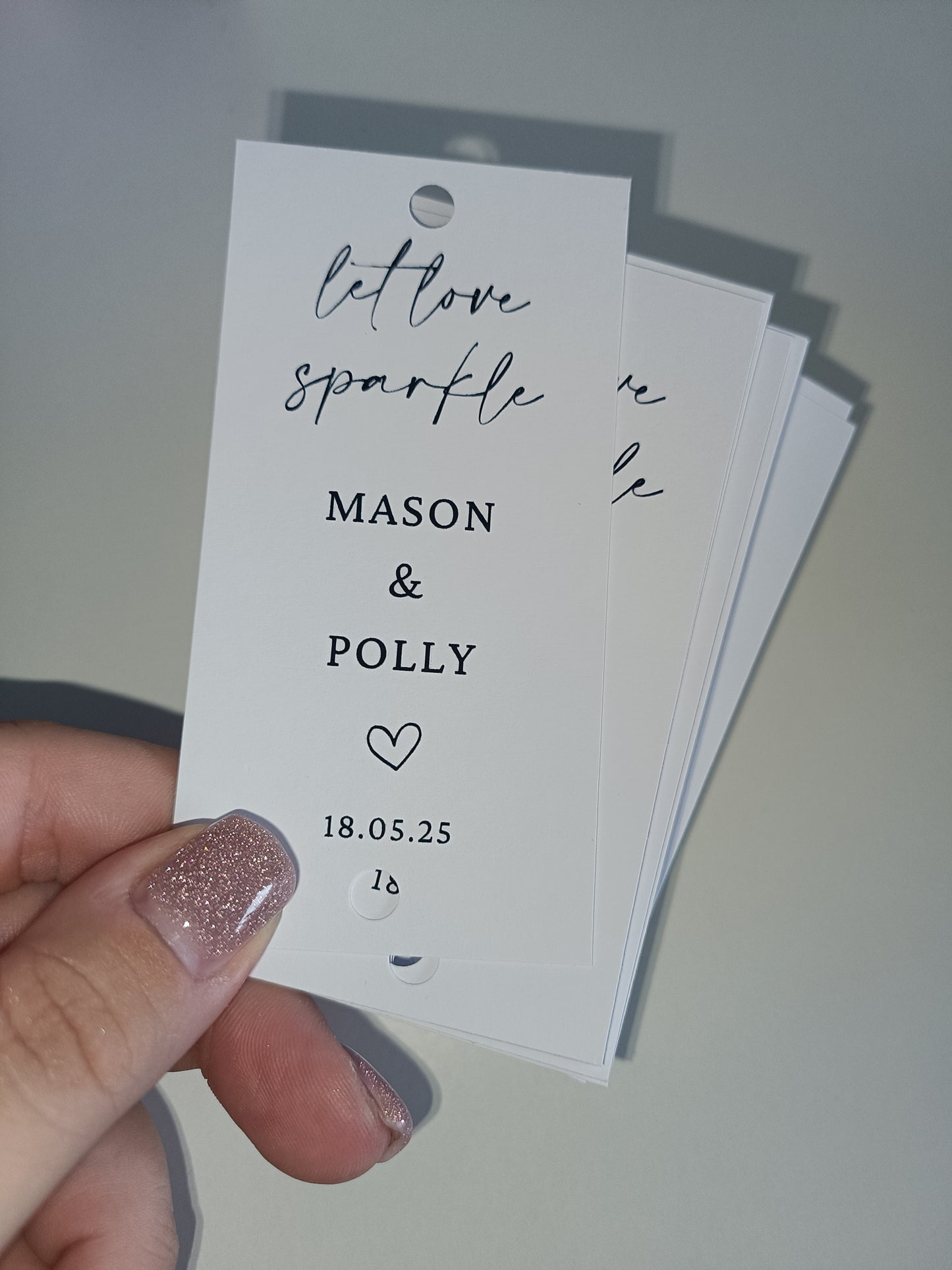 Wedding Sparkler Gift Tags | Let Love Sparkle Gift Tags | Personalised Wedding Tags | Wedding Engagement Ideas