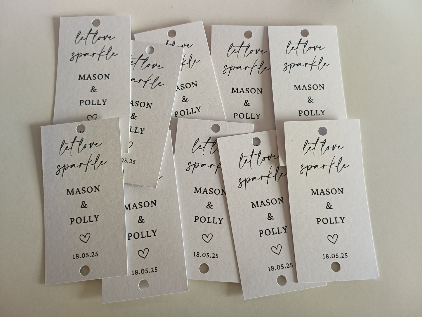 Wedding Sparkler Gift Tags | Let Love Sparkle Gift Tags | Personalised Wedding Tags | Wedding Engagement Ideas