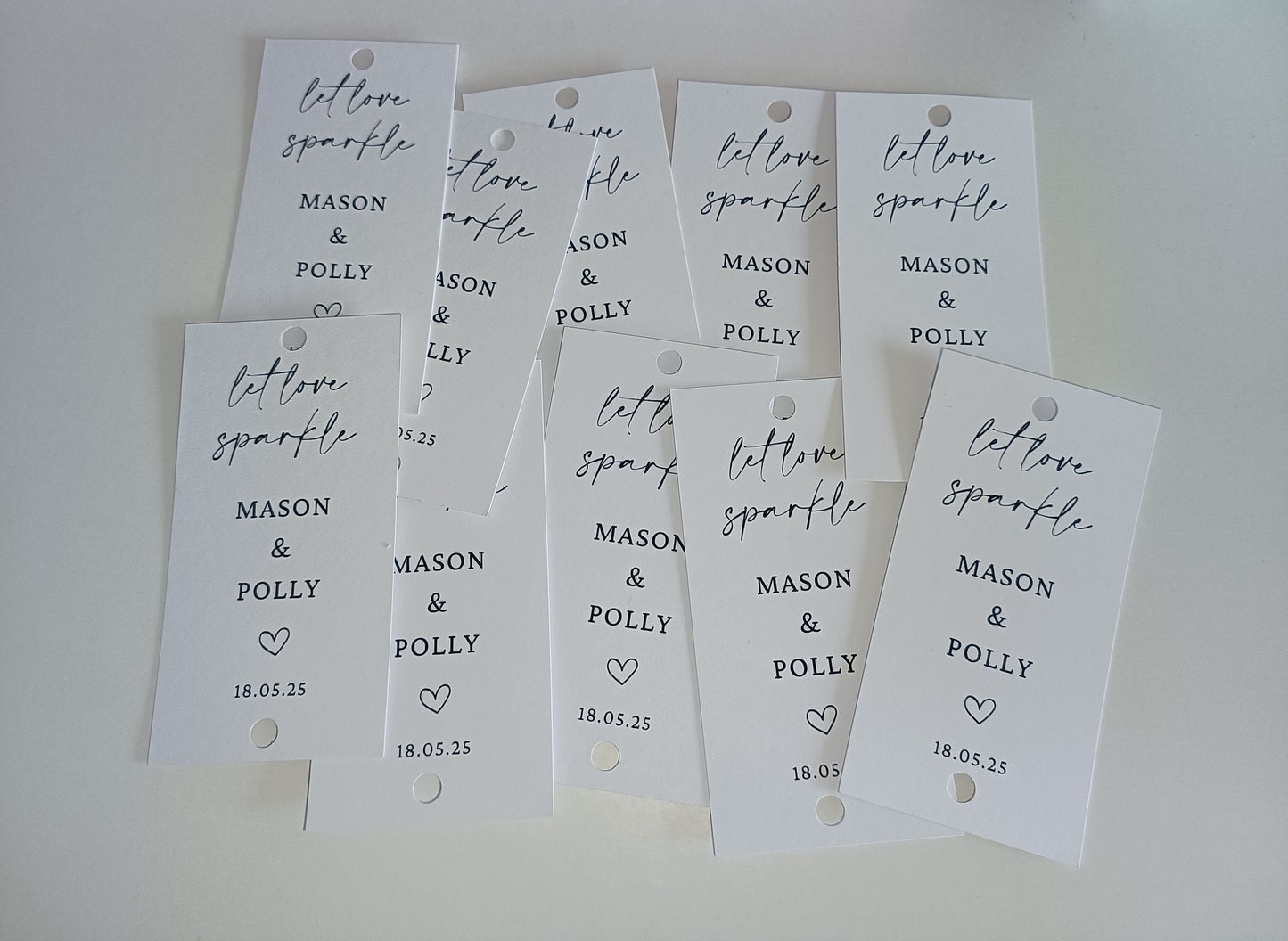 Wedding Sparkler Gift Tags | Let Love Sparkle Gift Tags | Personalised Wedding Tags | Wedding Engagement Ideas