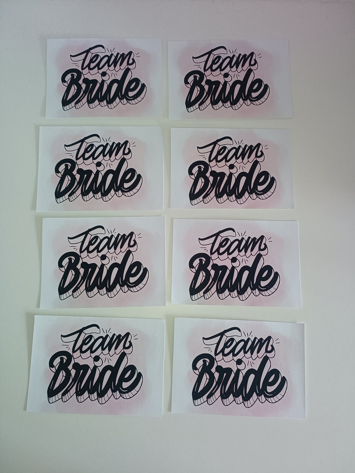 SALE - 8 x Team Bride Stickers