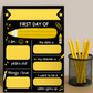 Children's Yellow Print | First Day Of School Photo Prop | Laminated Keepsake