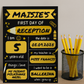 Children's Yellow Print | First Day Of School Photo Prop | Laminated Keepsake