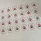 SALE - 1 x 45mm Circus Stickers | Party Bag Stickers | Thank You For Coming To Otto's Party