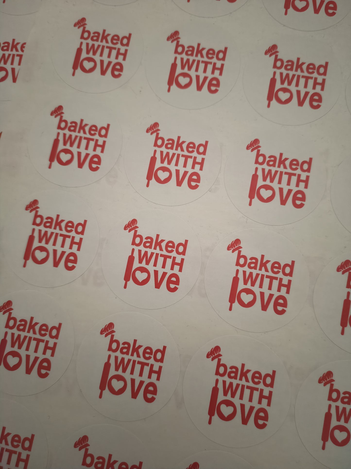 SALE - Baked with Love | Business Stickers | Sticker Sheet
