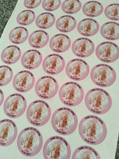 SALE - 35mm Pink Roblox Stickers | Party Bag Stickers | Thank You For Coming To My Party