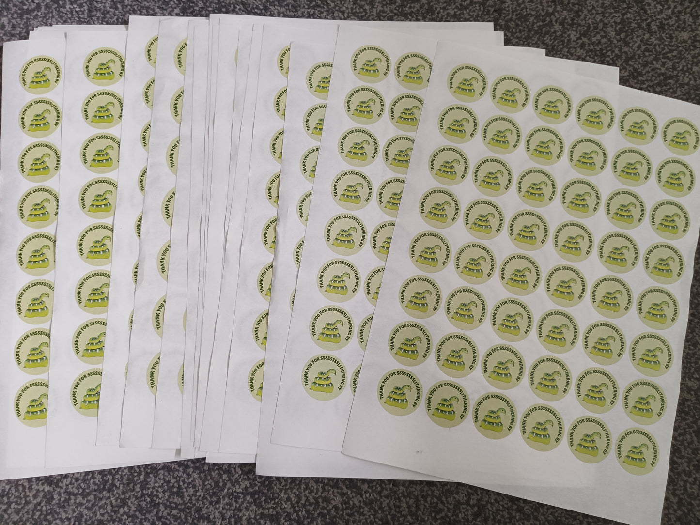 Reptile Snake Party Stickers | Circle Stickers | Sticker Sheet | Party Stickers