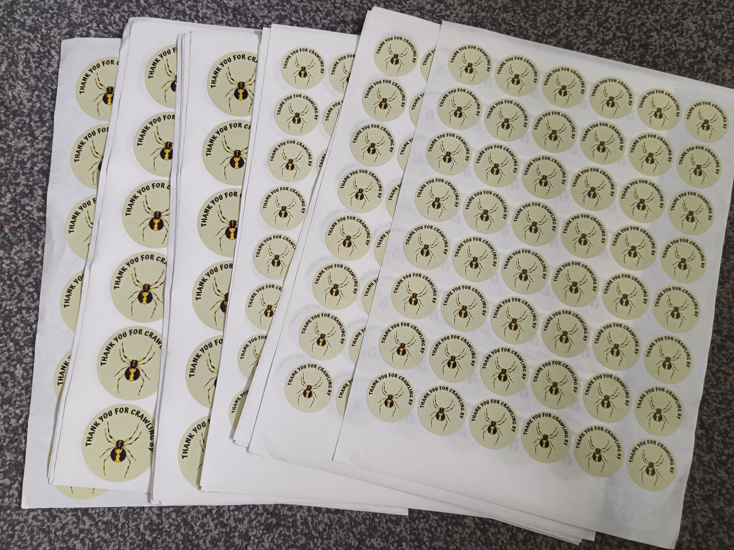 Spider Party Stickers | Circle Stickers | Sticker Sheet | Party Stickers | Reptile Theme