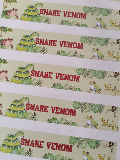Juice Bottle Labels | Personalised Reptile Labels | Water Bottle Stickers | Reptile Party | Party Stickers